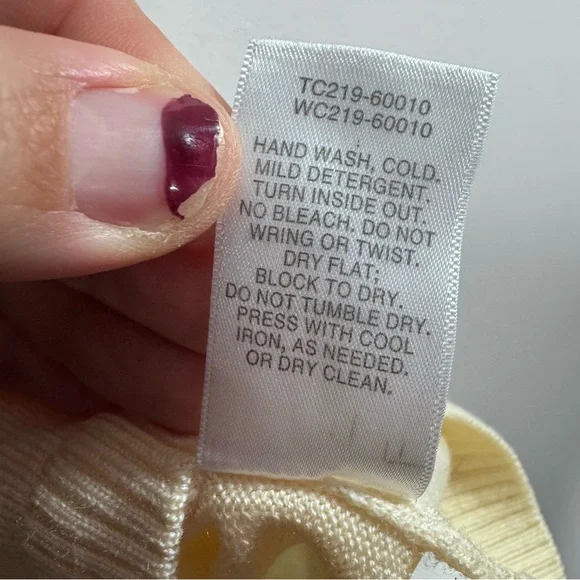 Pendleton Merino Wool Turtleneck Sweater 1X Cream Short Sleeve Knit - Picture 4 of 4